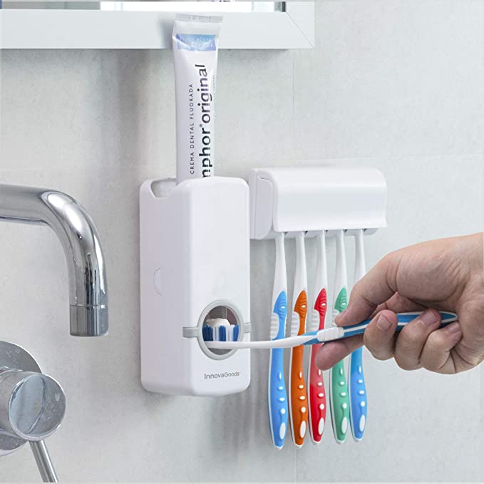 CleanPress Toothpaste Pro - Dispensador automático de pasta de dientes